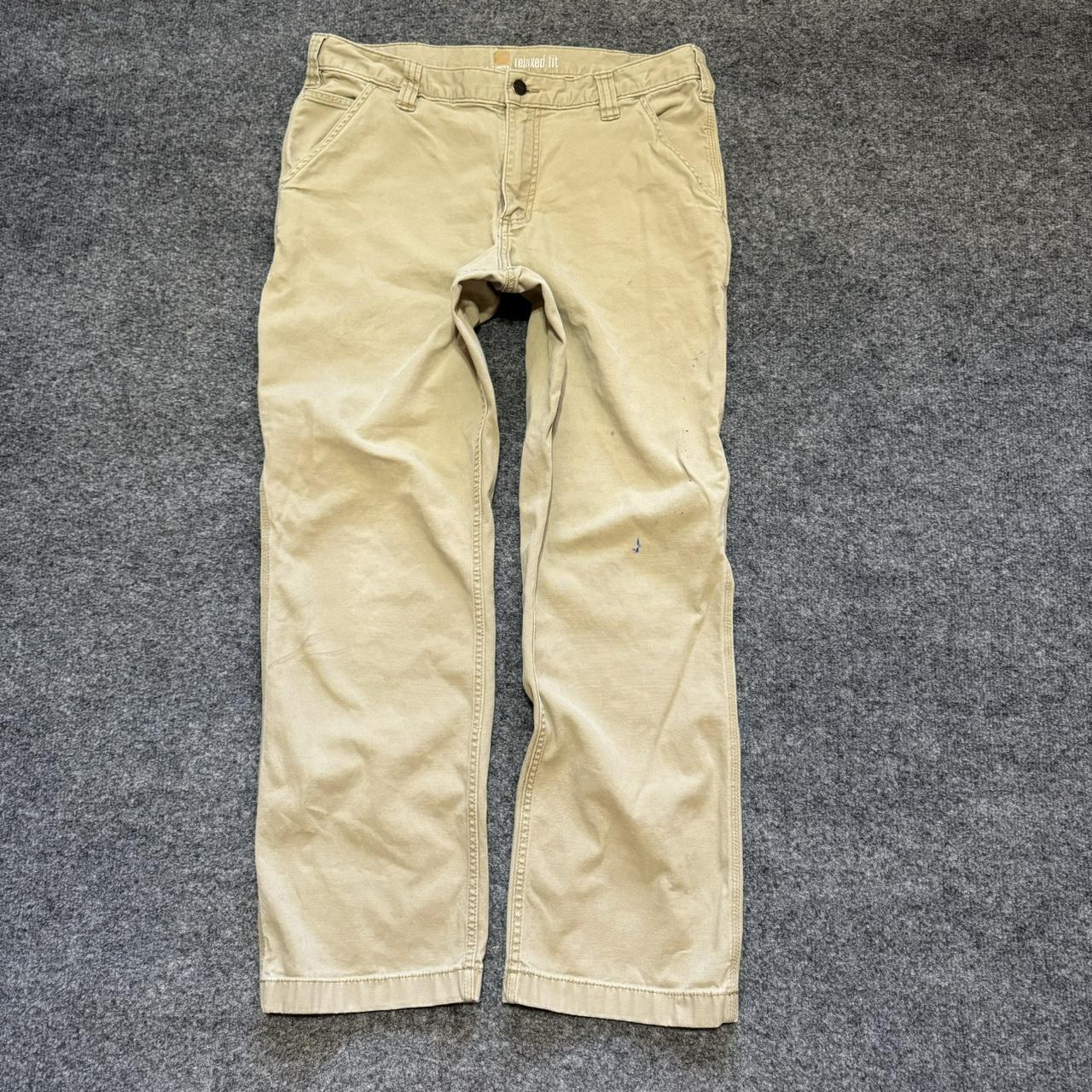 Tan Carhartt Workwear Pants Relaxed Fit Sz... - Depop