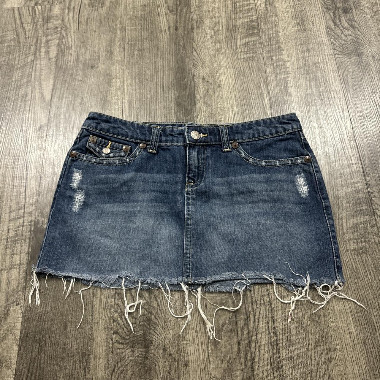 Aeropostale Women's Skirt Blue/Navy – Y2K Aeropostale Denim