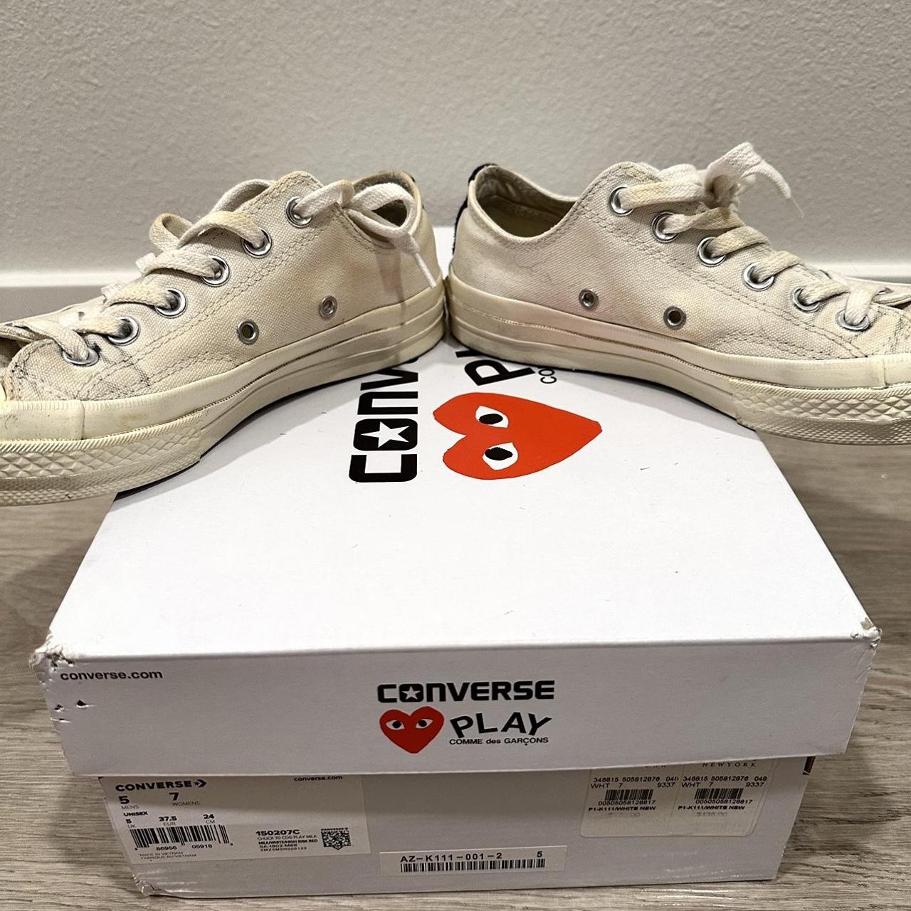 Comme des Garçons Play Women's White and Red Trainers (4)