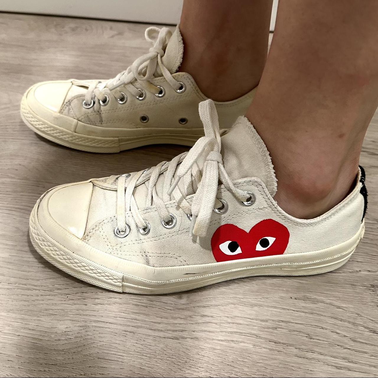 Comme des Garçons Play Women's White and Red Trainers (8)