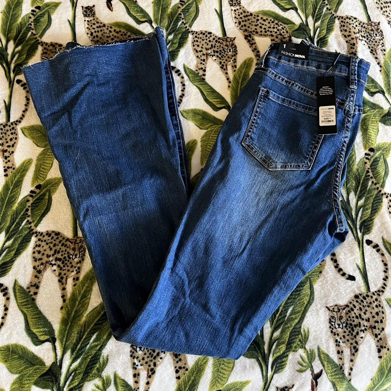 blue flare fashion nova jeans I’m 5’ and they’re a... - Depop
