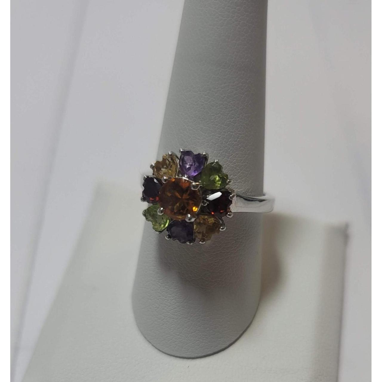 Preloved Women's Ring - Multi/Silver – Multi Gems… - image 1