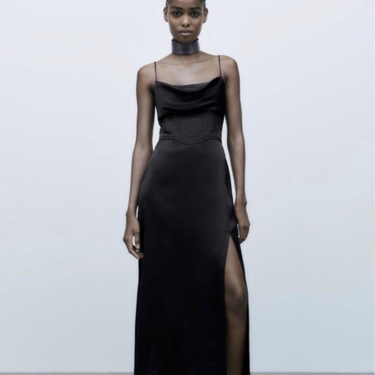 Zara black evening store dress