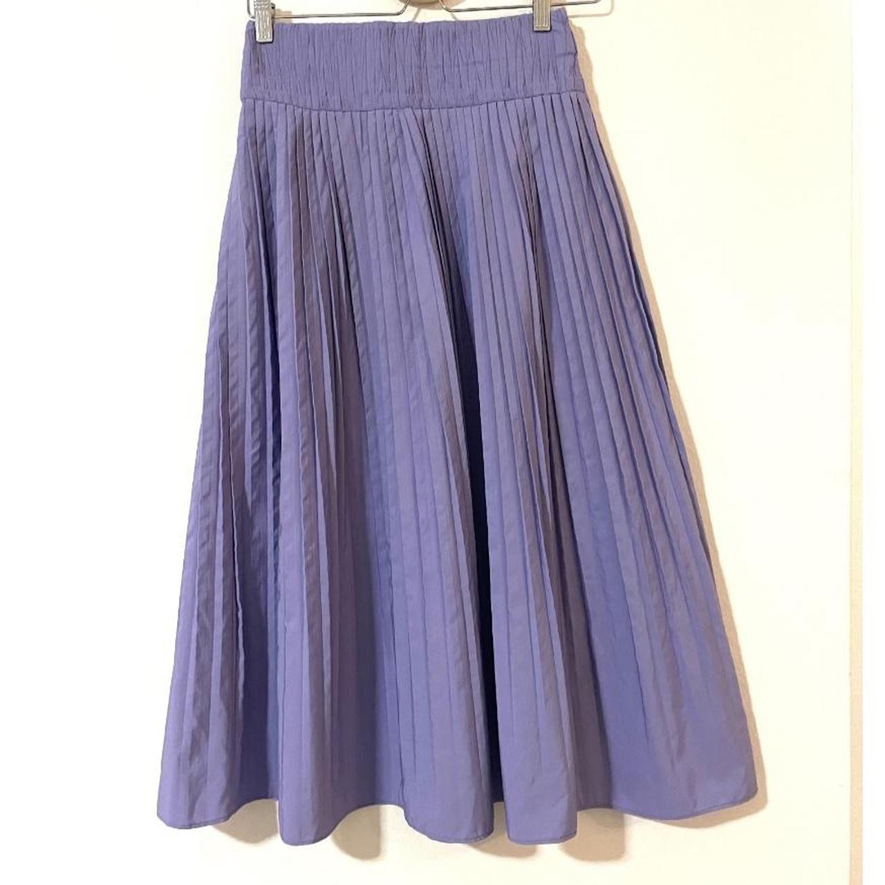 ZARA Lavender Pleated Midi Skirt - Size XS Cute... - Depop