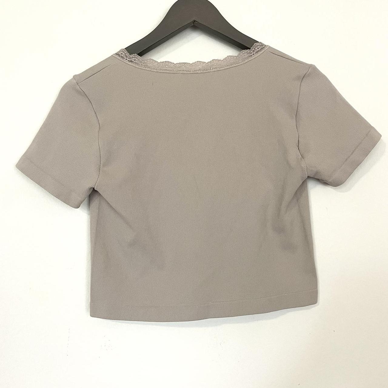Forever 21 Top Tan/Grey size Small/Medium Depop