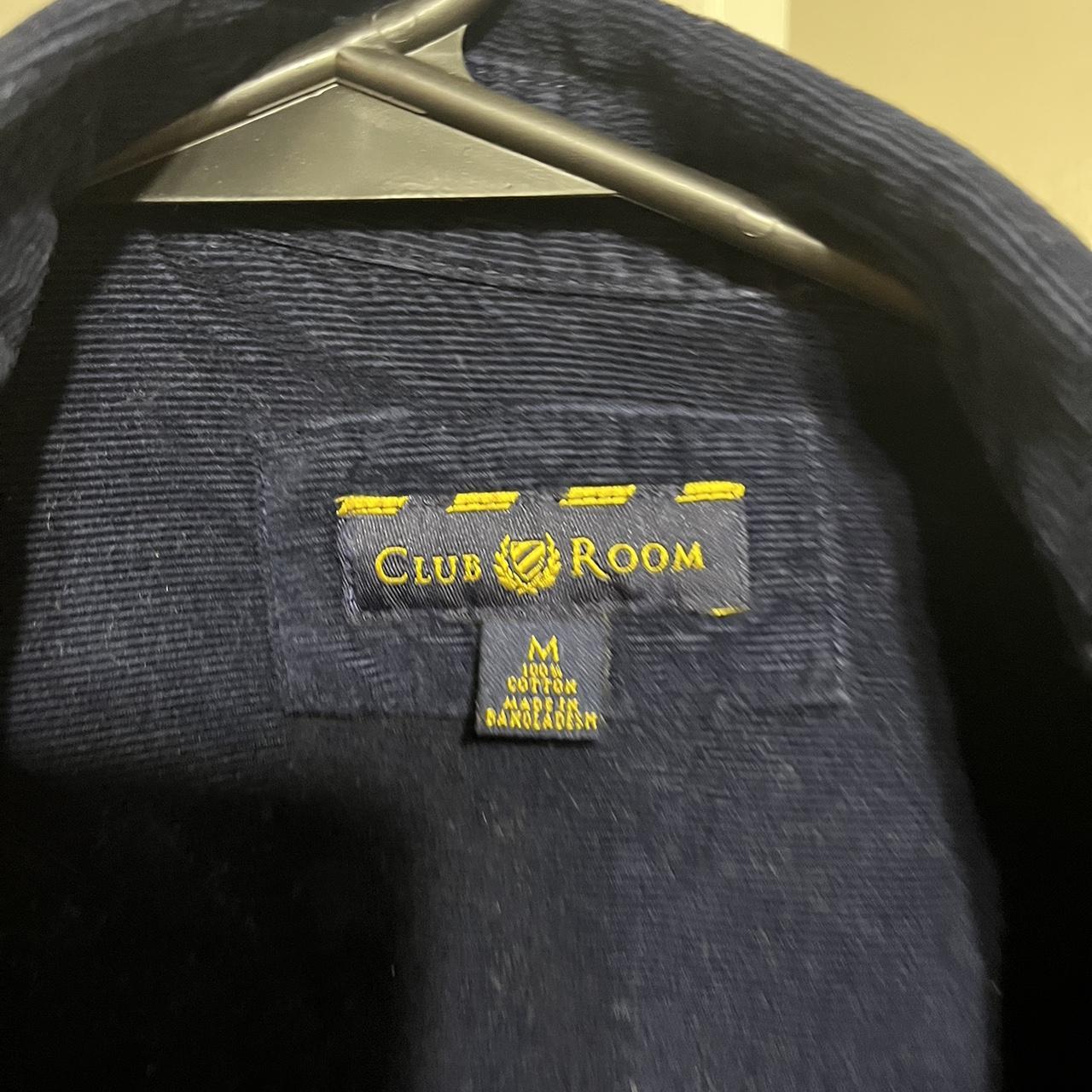 Club Room corduroy button down Navy blue, great... - Depop