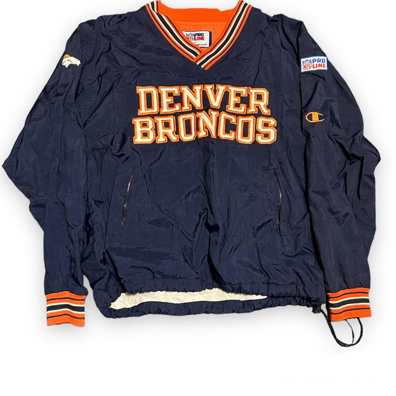 Vintage Denver Broncos Windbreaker 90s NFL Pro - Depop