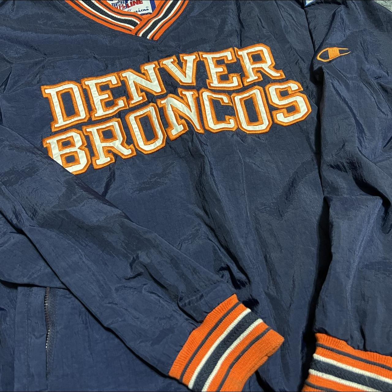 Vintage Denver Broncos Windbreaker 90s NFL Pro - Depop