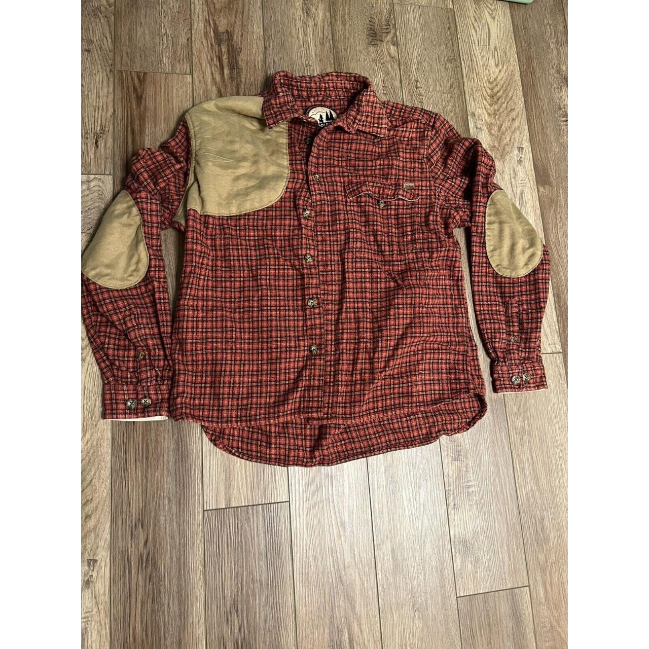 Vintage Woolrich Flannel Plaid Elbow & Chest Patch...