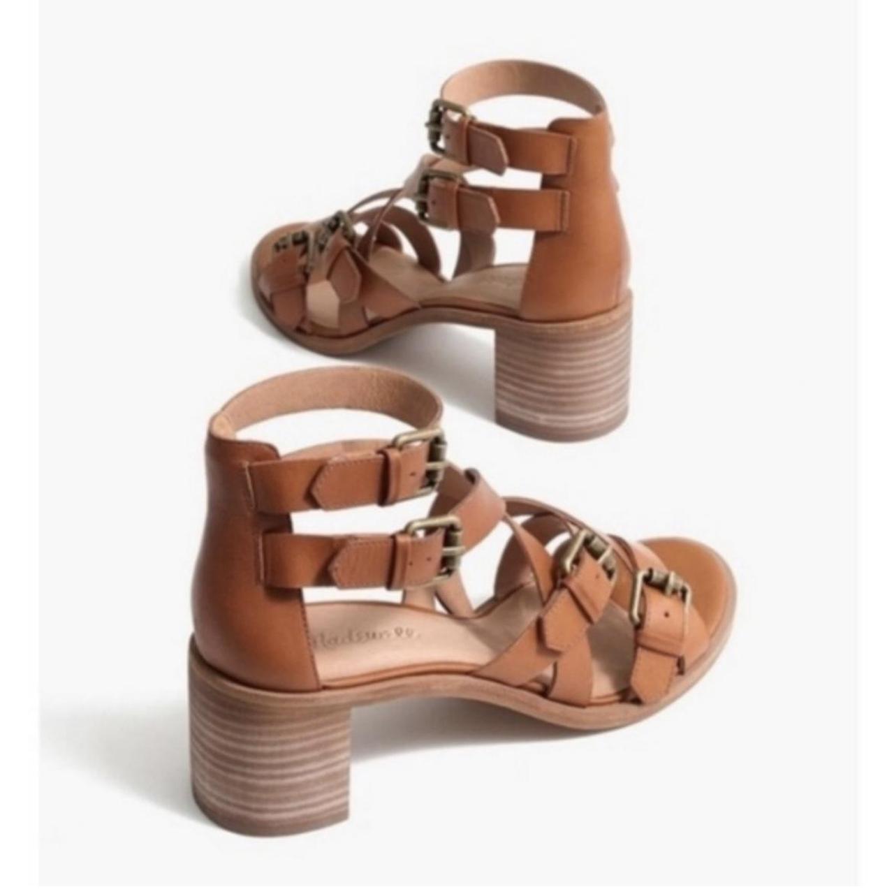 Madewell 'Talisa' Sandal Cognac Buckle Block Depop