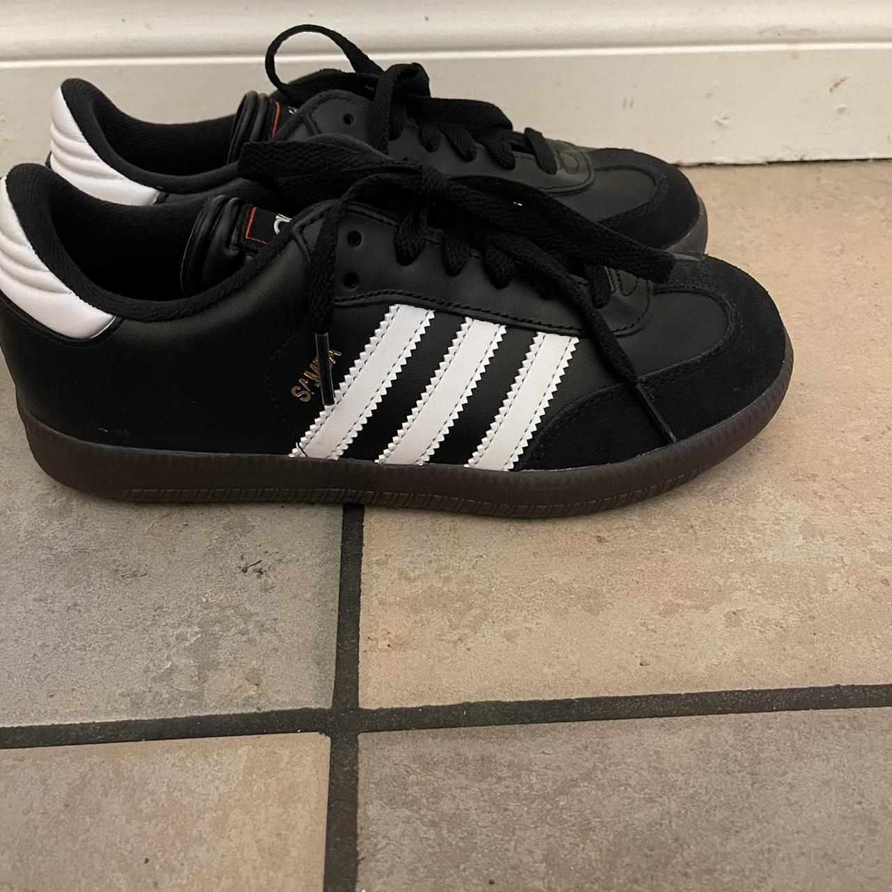 Black Training Adidas Sambas Size :3Y BRAND NEW No... - Depop