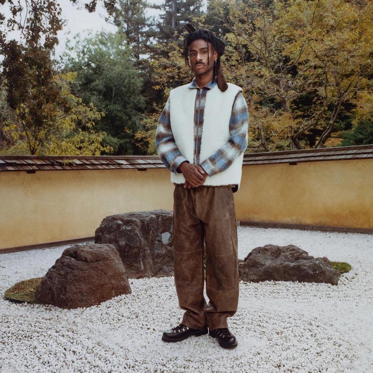 パンツ STUSSY 23AW WORK PANT DISTRESSED LEATHER Buy Stussy Work Pant Distressed Leather 'Brown' - 116643