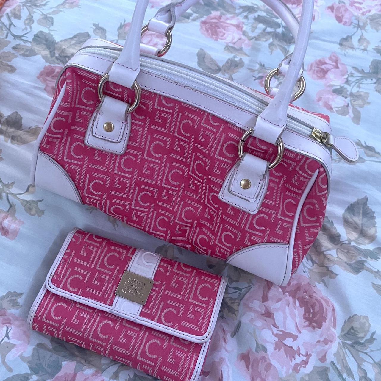 Liz Claiborne Women's Pink and Orange Bag Depop