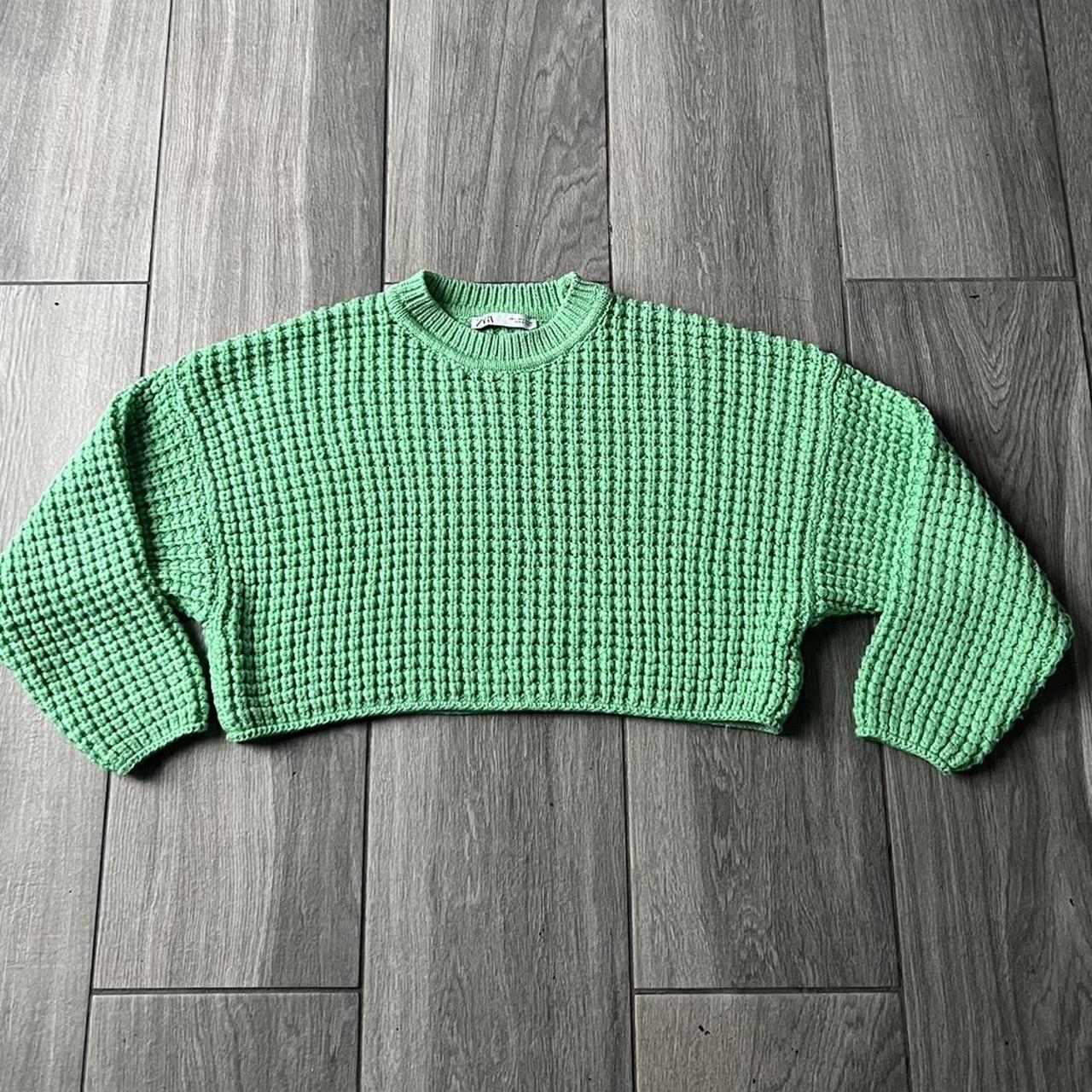 Zara neon green clearance jumper