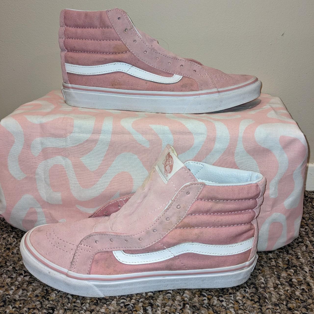 Blush pink high top on sale vans