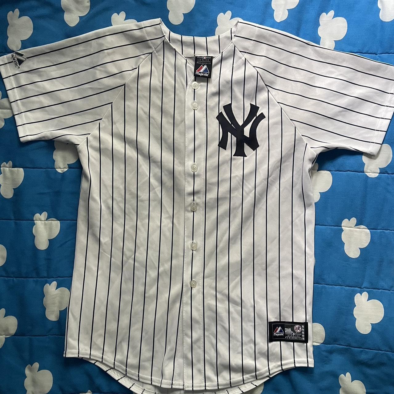 Vintage Majestic MLB New York Yankees Pinstripe Athletic Jersey - Shop  goodviewvintageshop Men's T-Shirts & Tops - Pinkoi