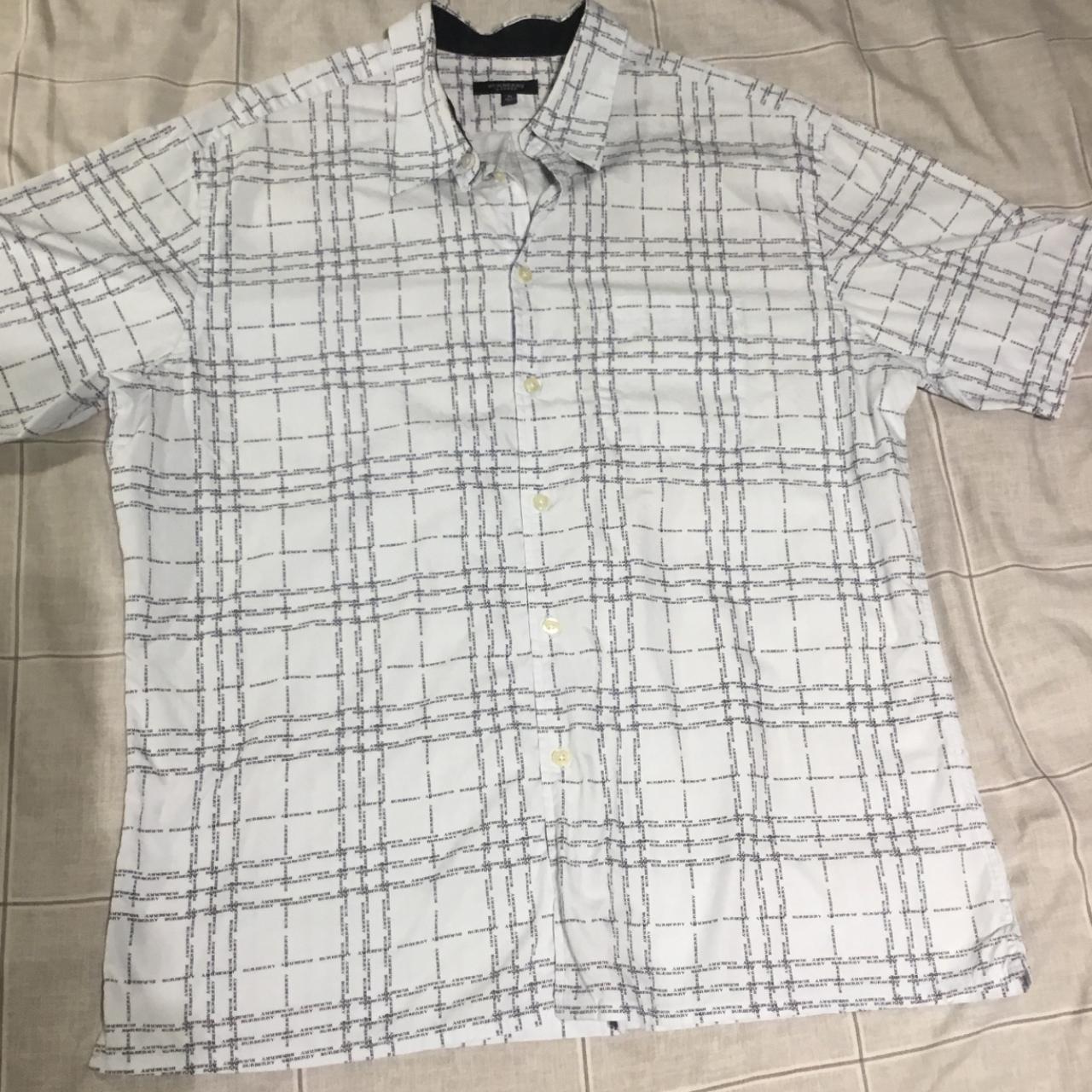 White and black Burberry summer shirt size xl but