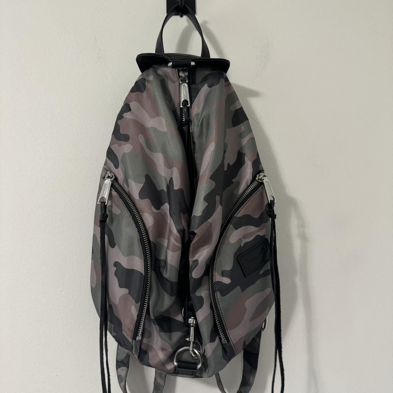 Rebecca Minkoff camouflage backpack with genuine. Depop