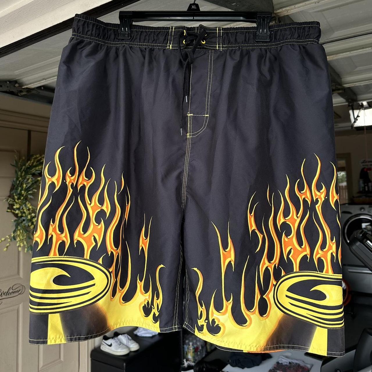 Crazy Mma Elite Style Flame Trunks By Liquid Wave Depop 8516