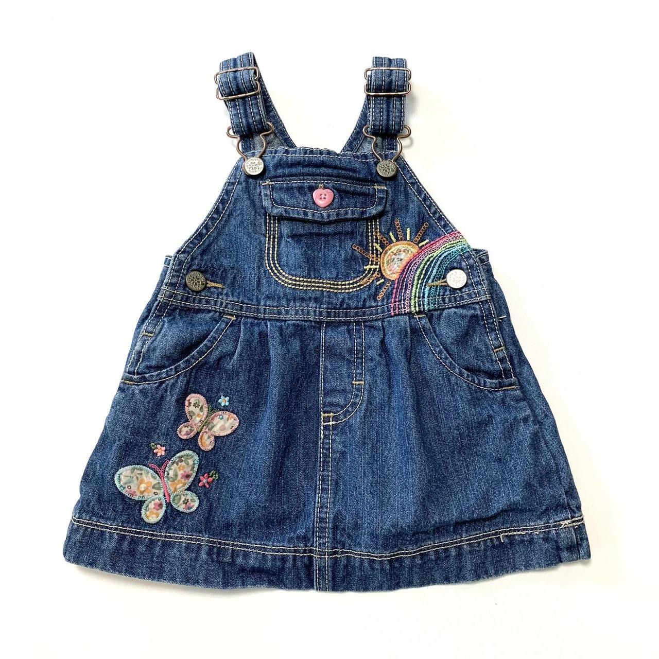 100% cotton denim dress for baby girl | PlayUp