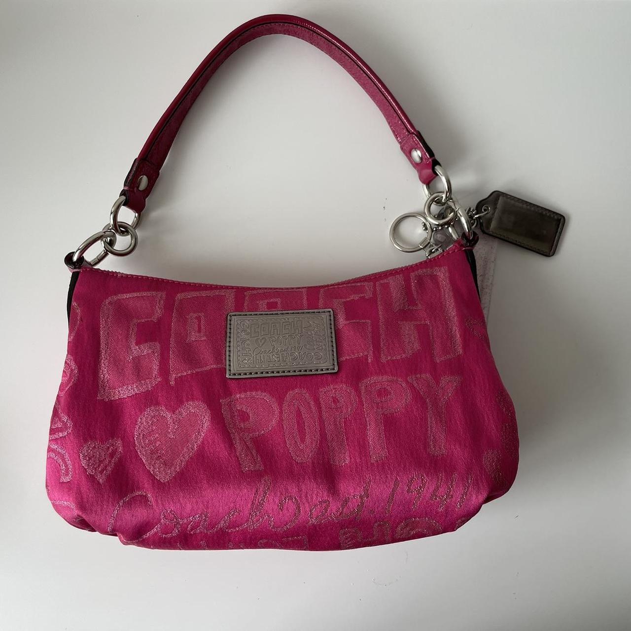 Coach Poppy Hot Pink StoryPatch purse bag 15302 | Depop