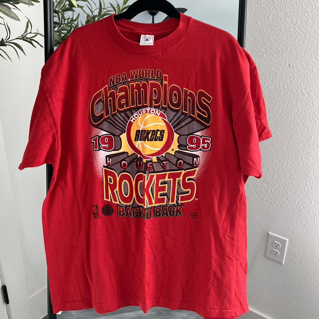 Vintage 1995 NBA world champions Houston Rockets single stitch T-shirt.