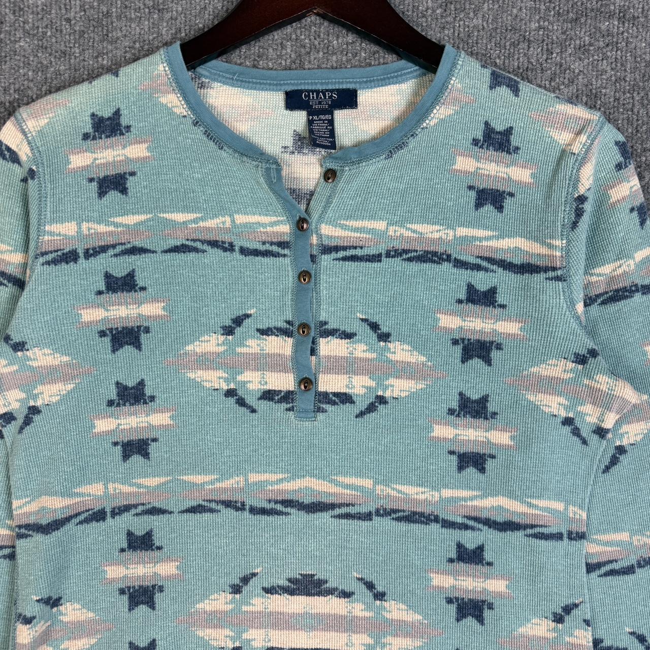 Chaps Women's T-shirt - Blue/Multi - XL – Chaps W… - image 2