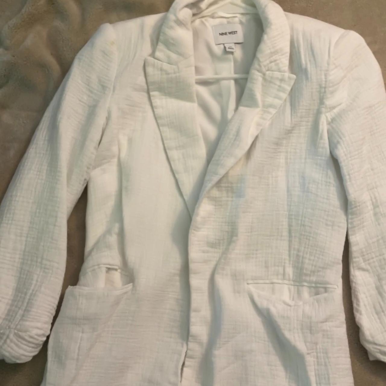 Nine west white clearance blazer