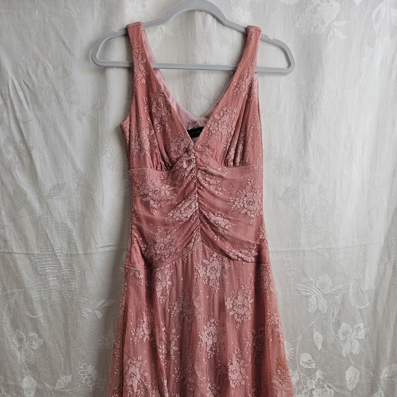 Cutest Pink Floral Lace Dress! Perfect For Date... - Depop