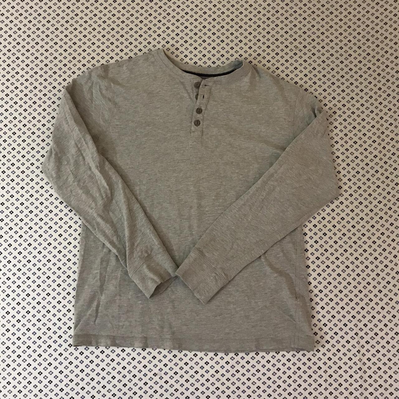 grey button sweater Depop