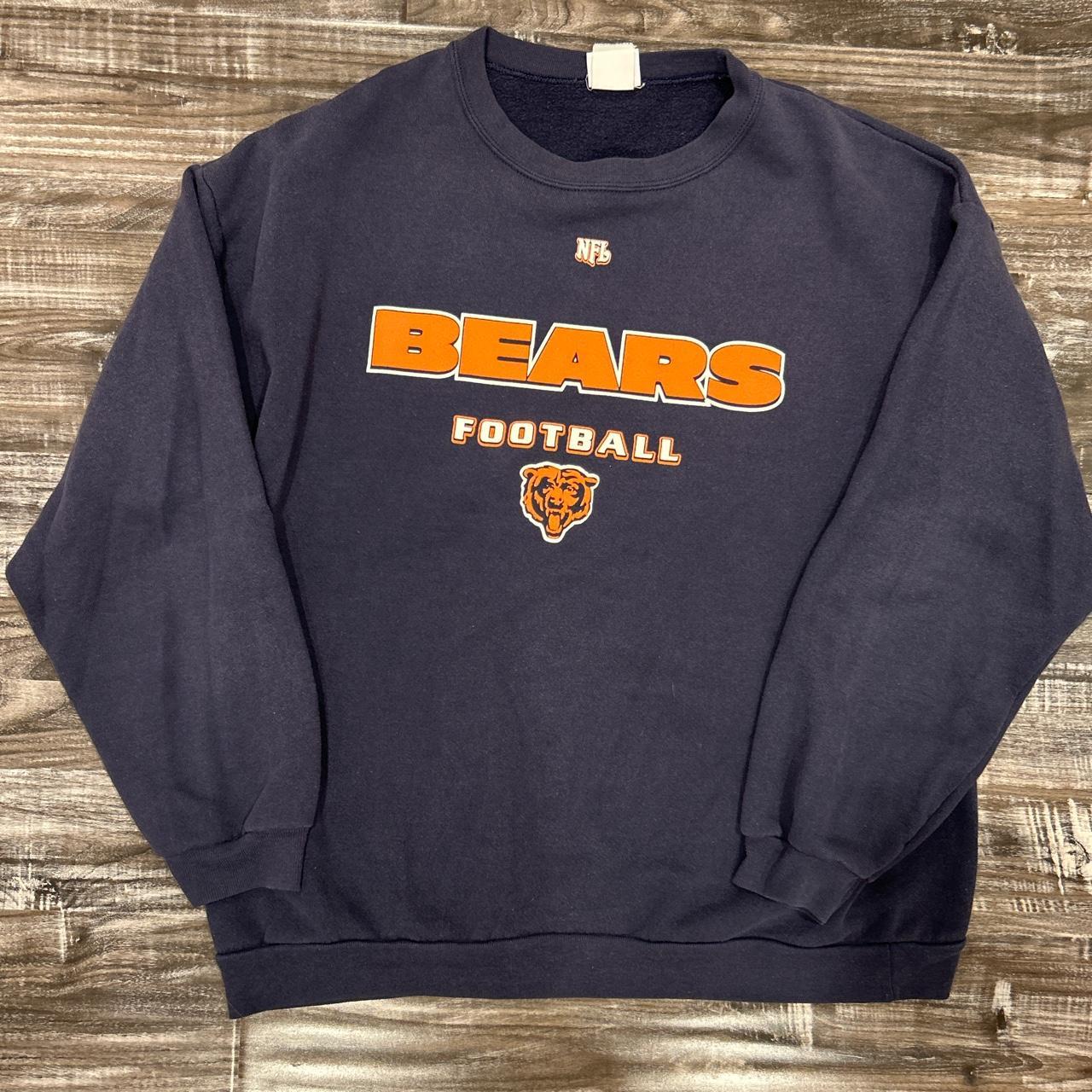 Vintage Chicago Bears NFL Football Blue Hoodie Sweatshirt - Men's Size  Medium