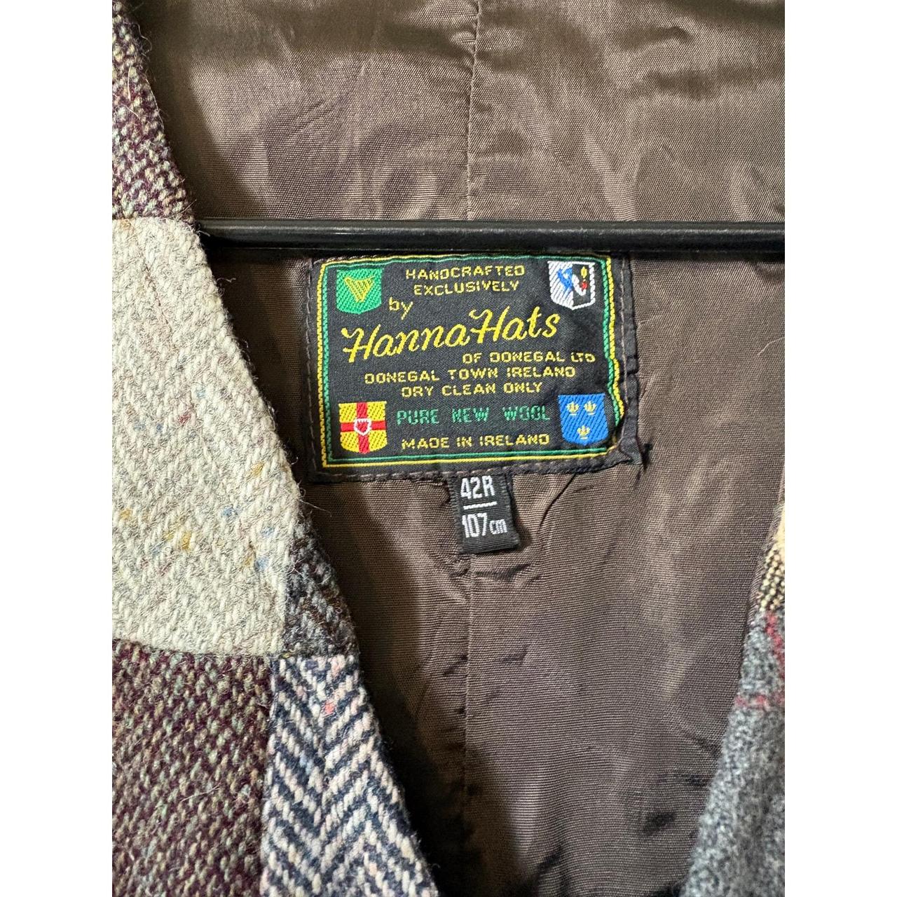 Men's Jacket - Brown - L – Handmade patchwork twe… - image 4