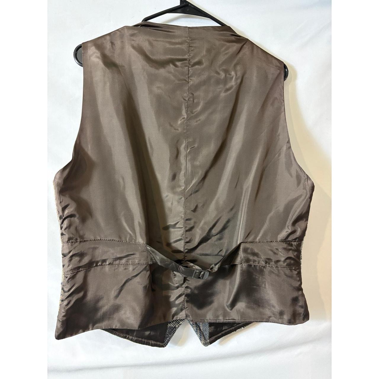 Men's Jacket - Brown - L – Handmade patchwork twe… - image 6