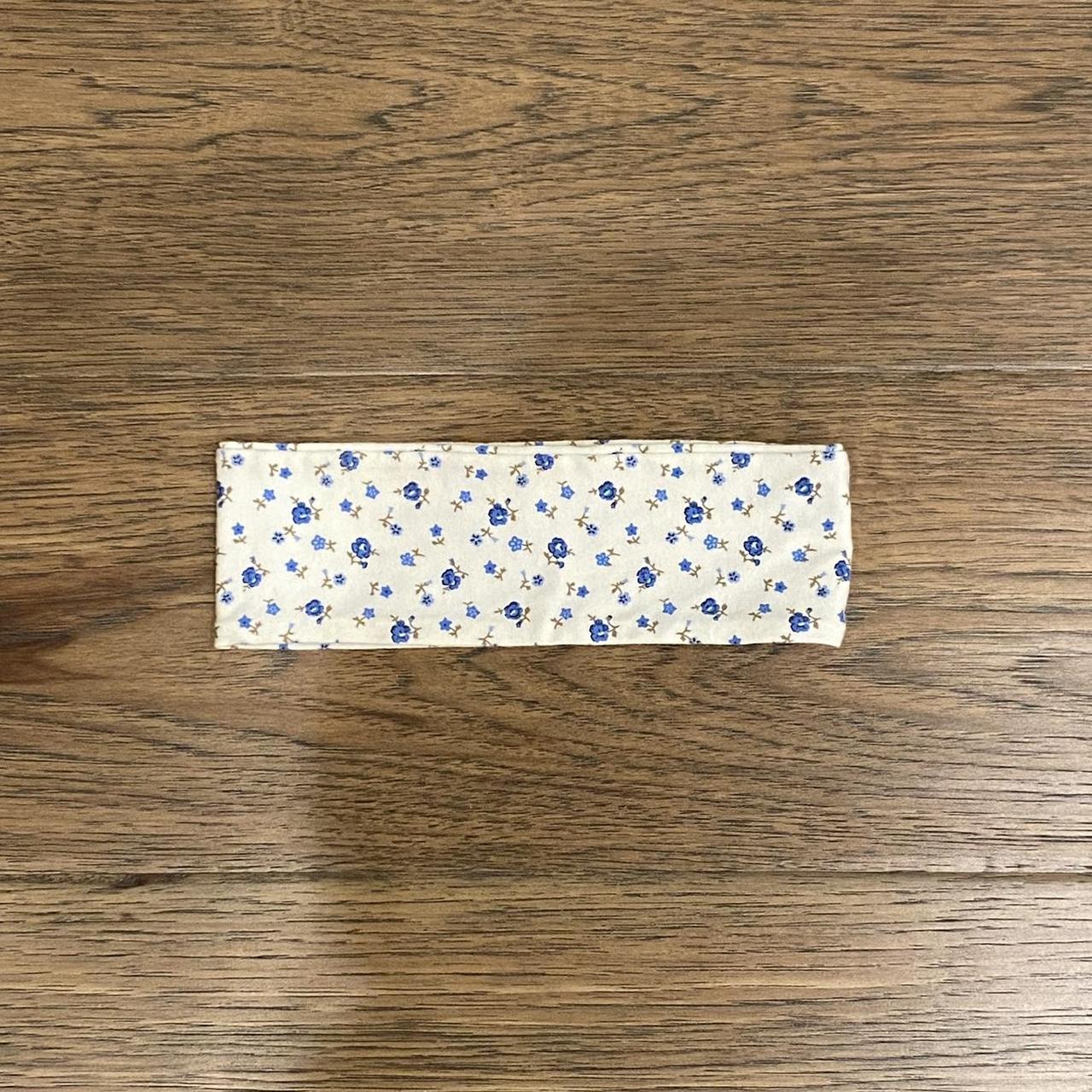 brandy melville headband white with blue flowers Depop