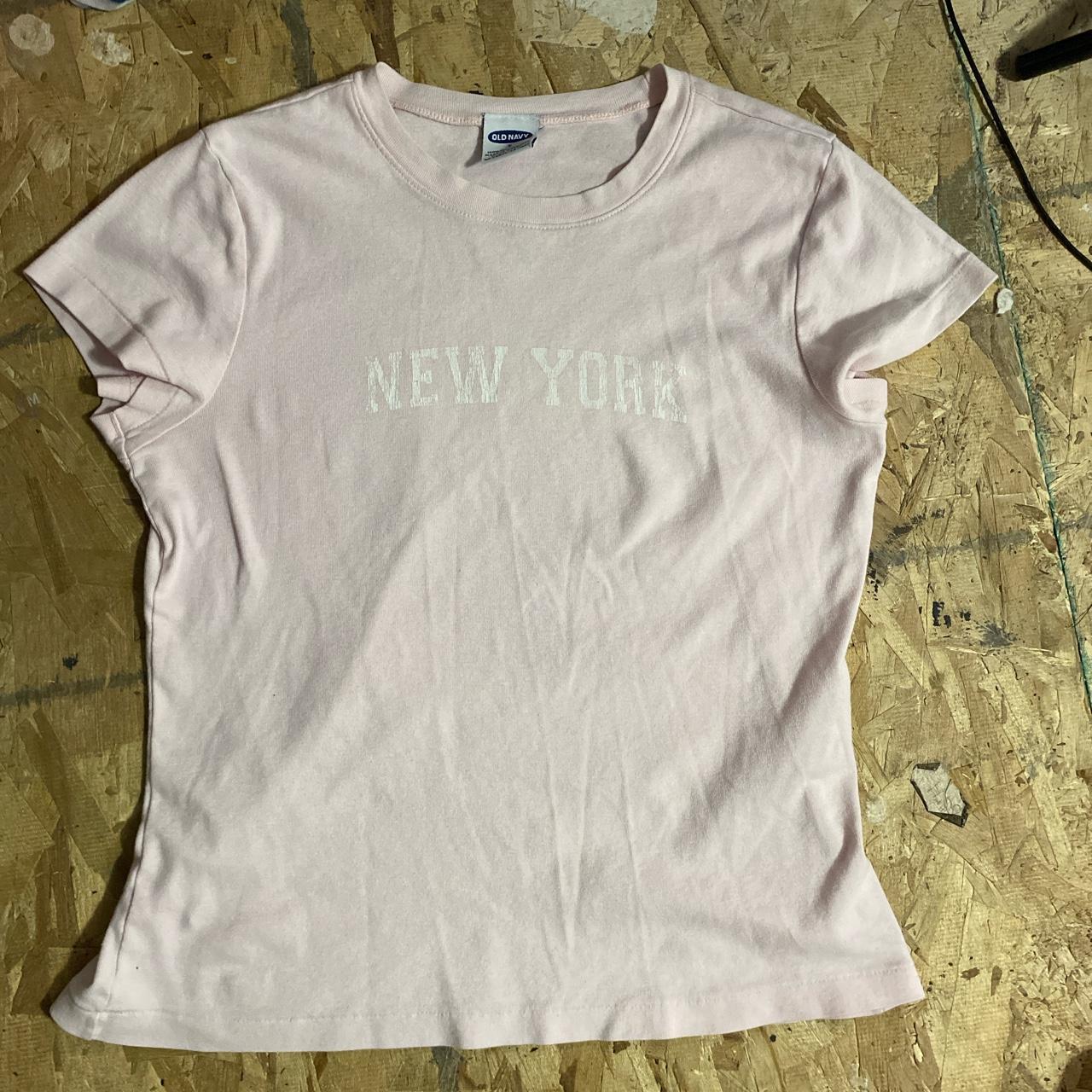 Pastel pink new york top from old navy size small... - Depop