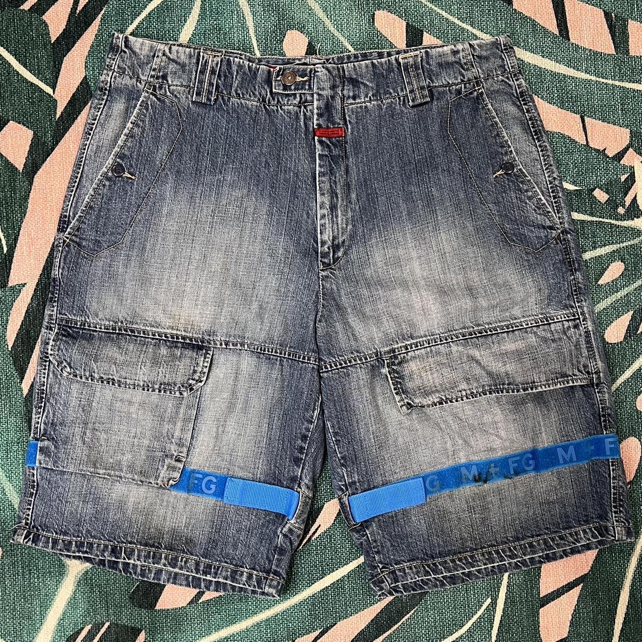 Vtg Le Jean De Marithe Francois Girbaud Denim Jean Shorts Tape 90s Size authentic 36 Cargo