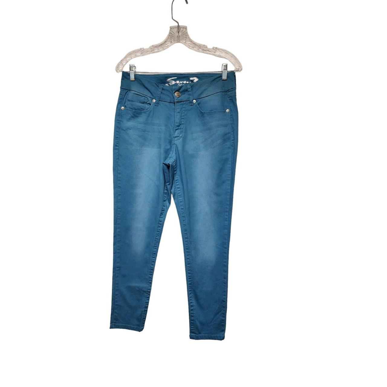 Seven7 Women's Weekend Slim Fit Jeans - Blue - Size - Depop