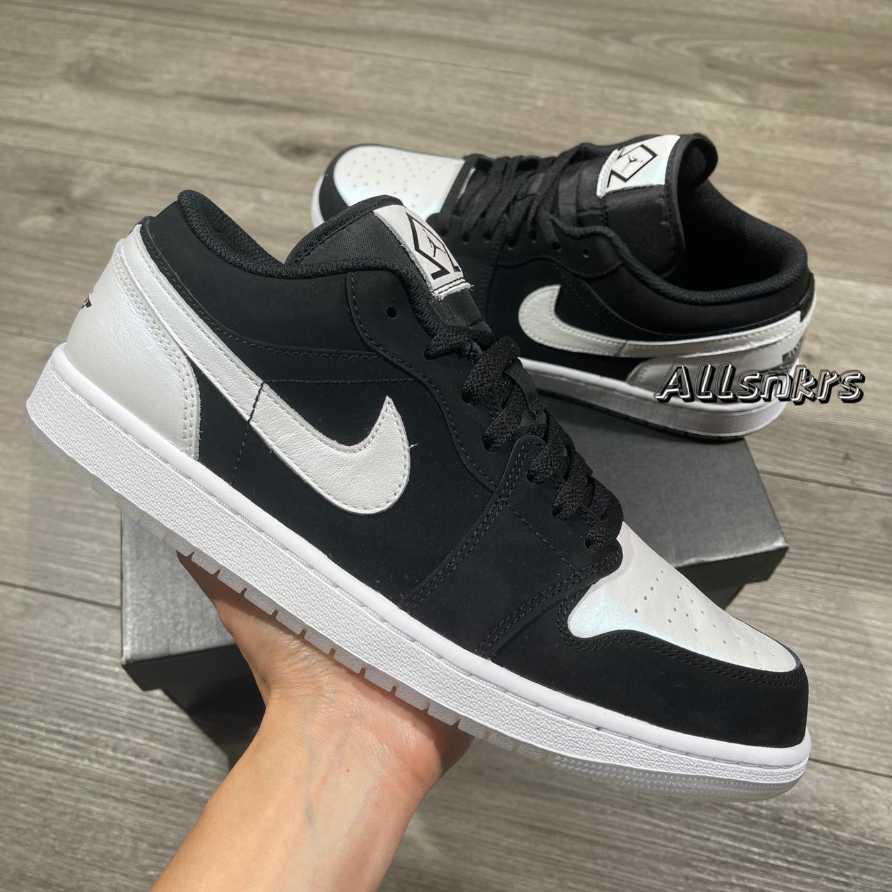 Air Jordan 1 Low Diamond Shorts Black White w Comes... - Depop