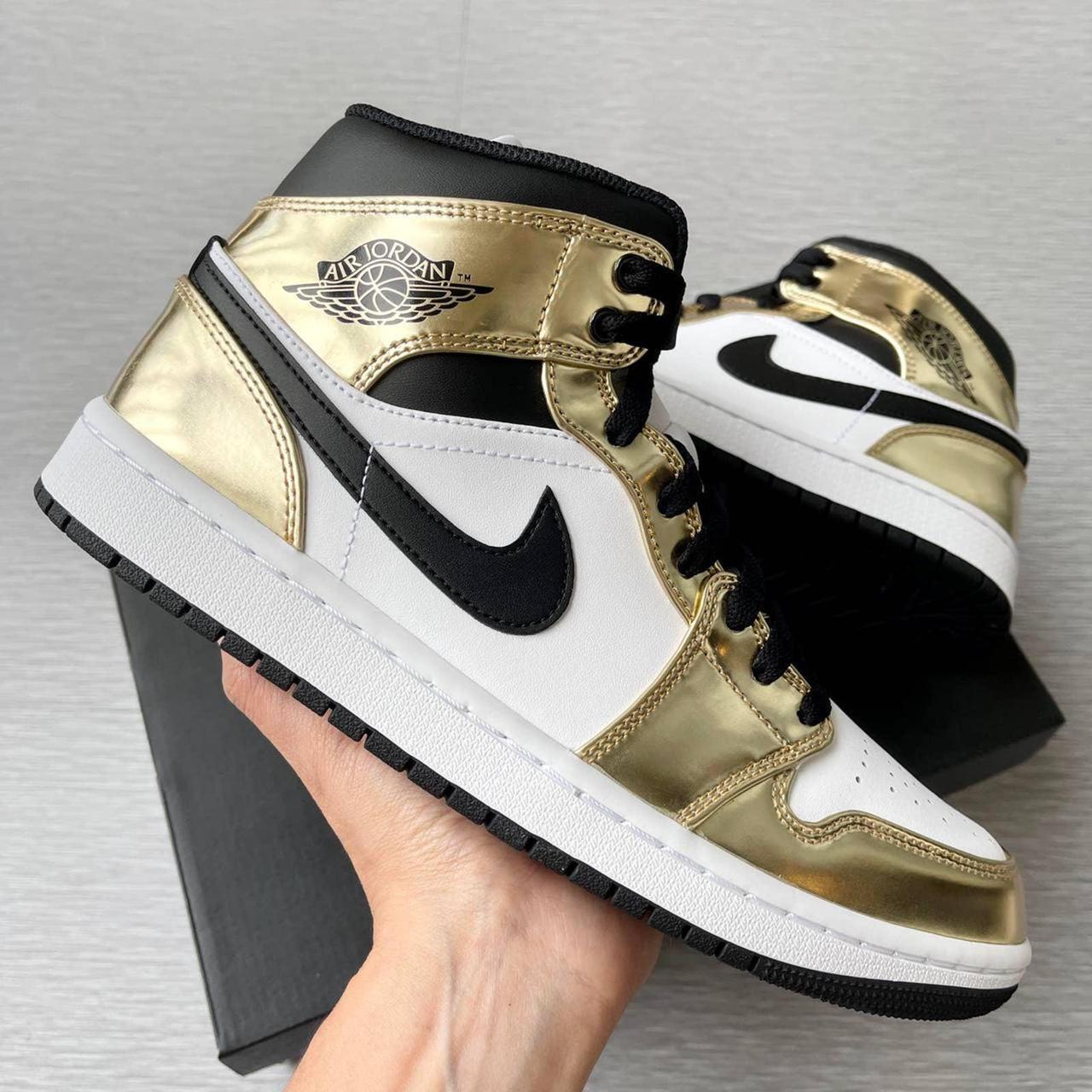 Air Jordan Mid 🎩Metallic Gold Comes in men's Depop