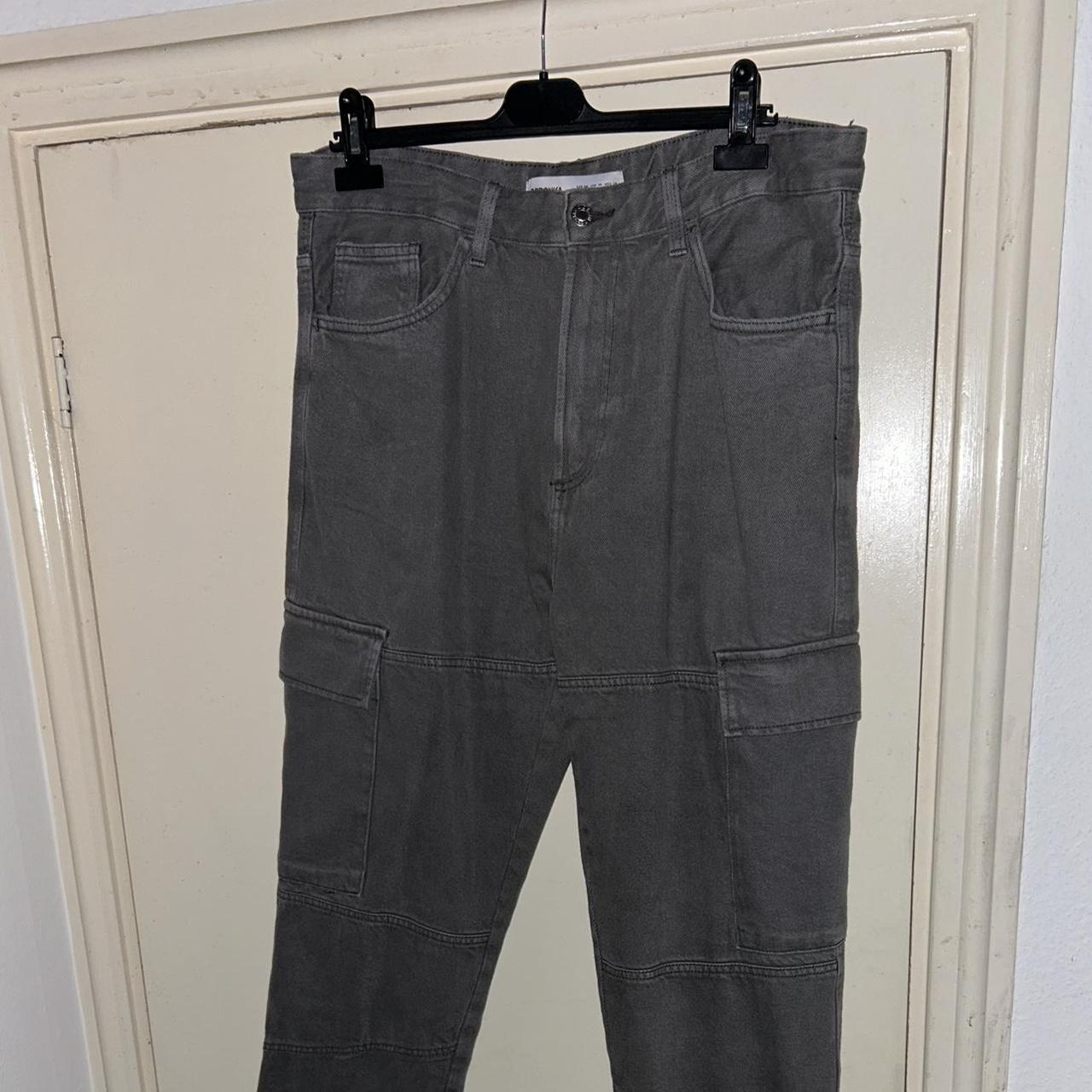 Bershka Faux Leather Pants. Size M but bands on both - Depop