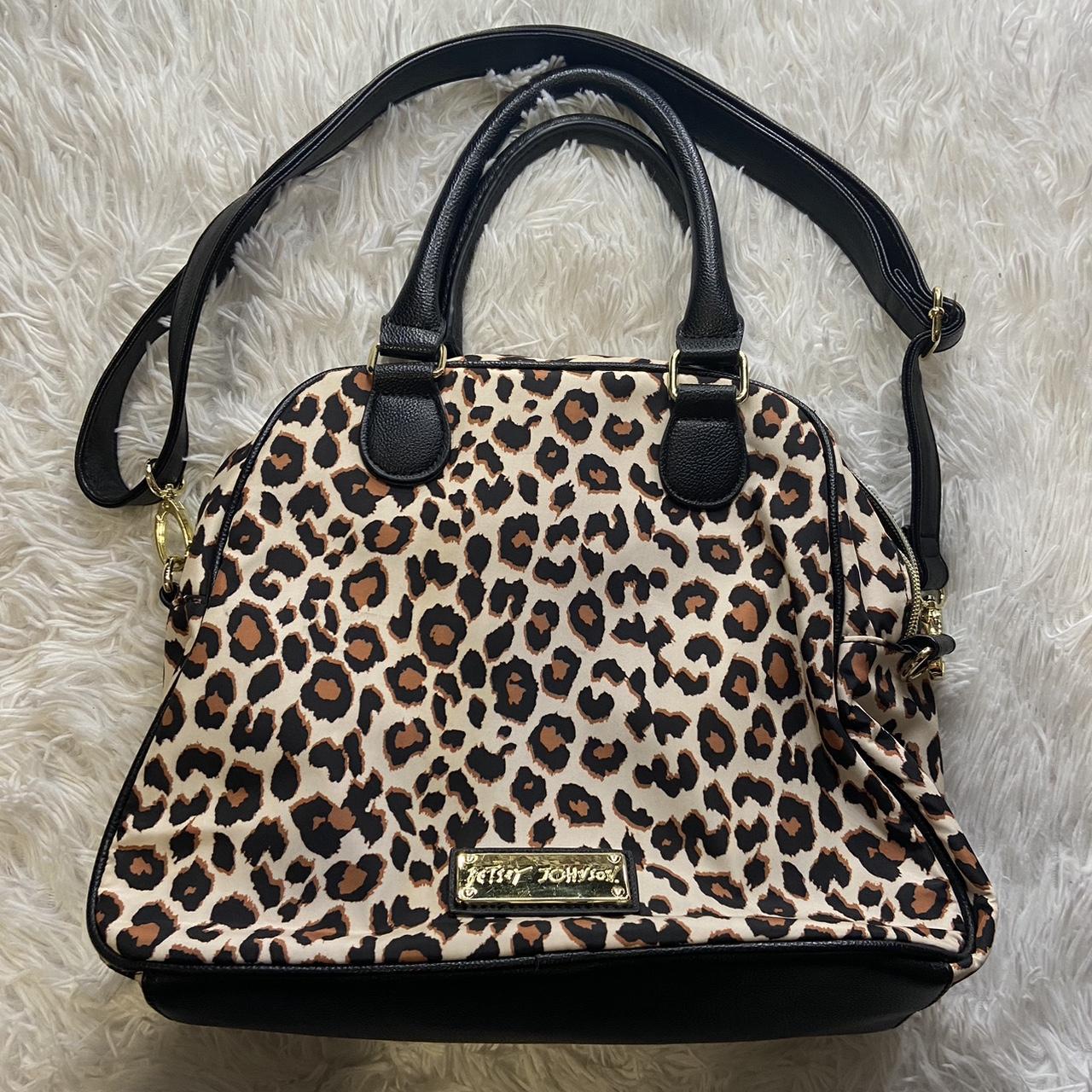 Betsey johnson hot sale leopard purse