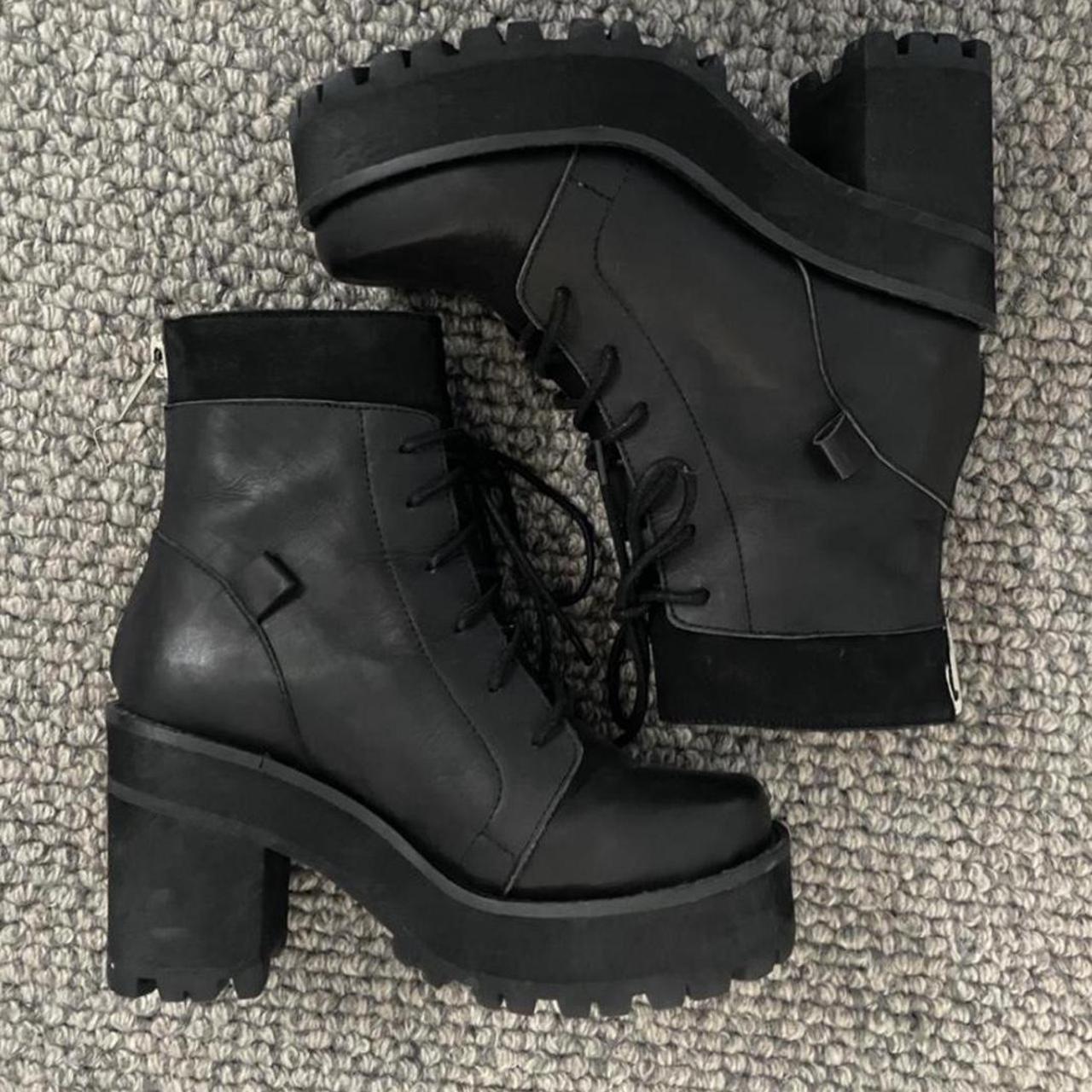 UNIF Women's Black Boots Depop