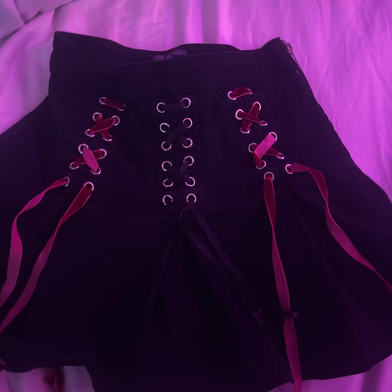 Dolls Kill Women s Black And Red Skirt Depop pin-on-doll-kill