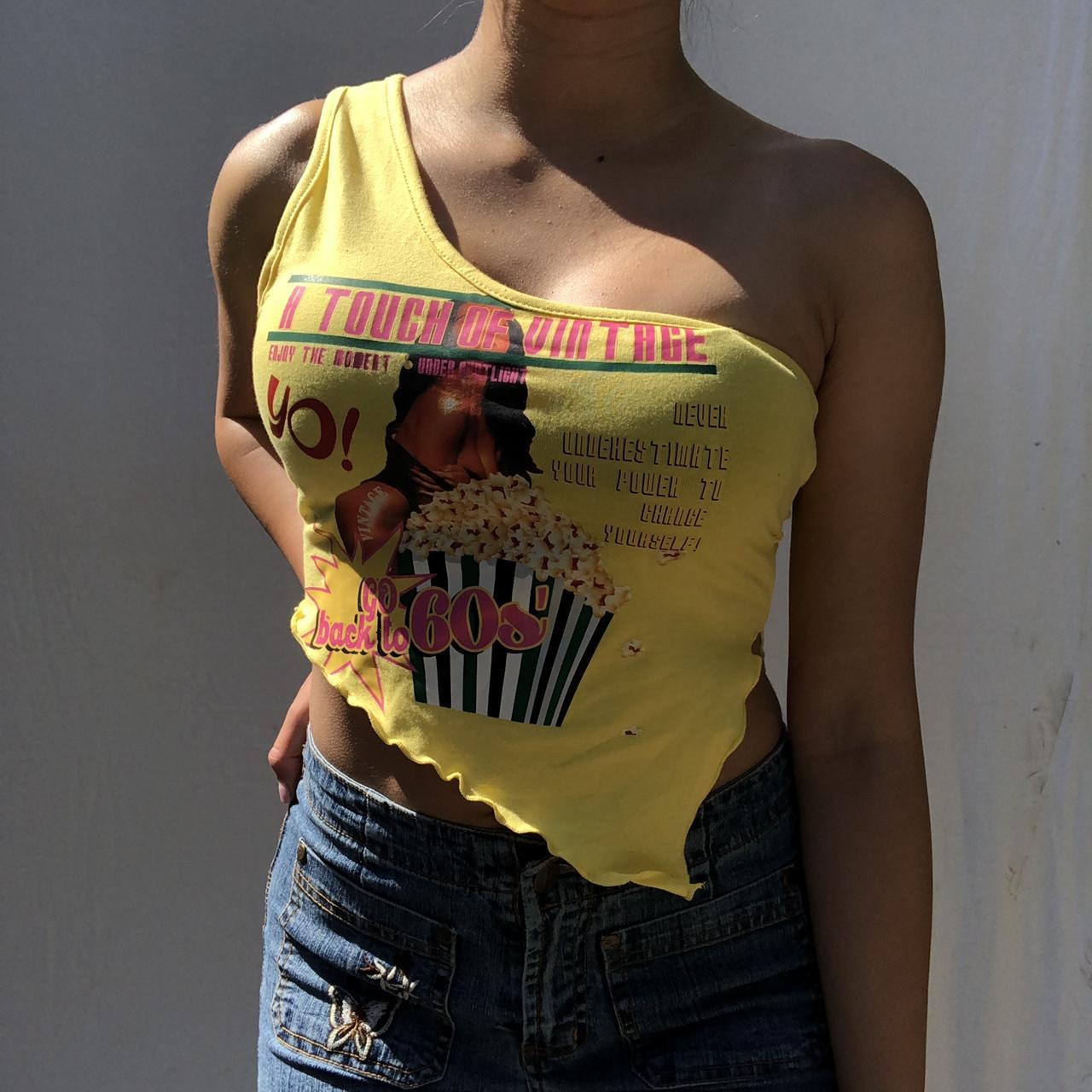 Women S Yellow Crop Top Depop