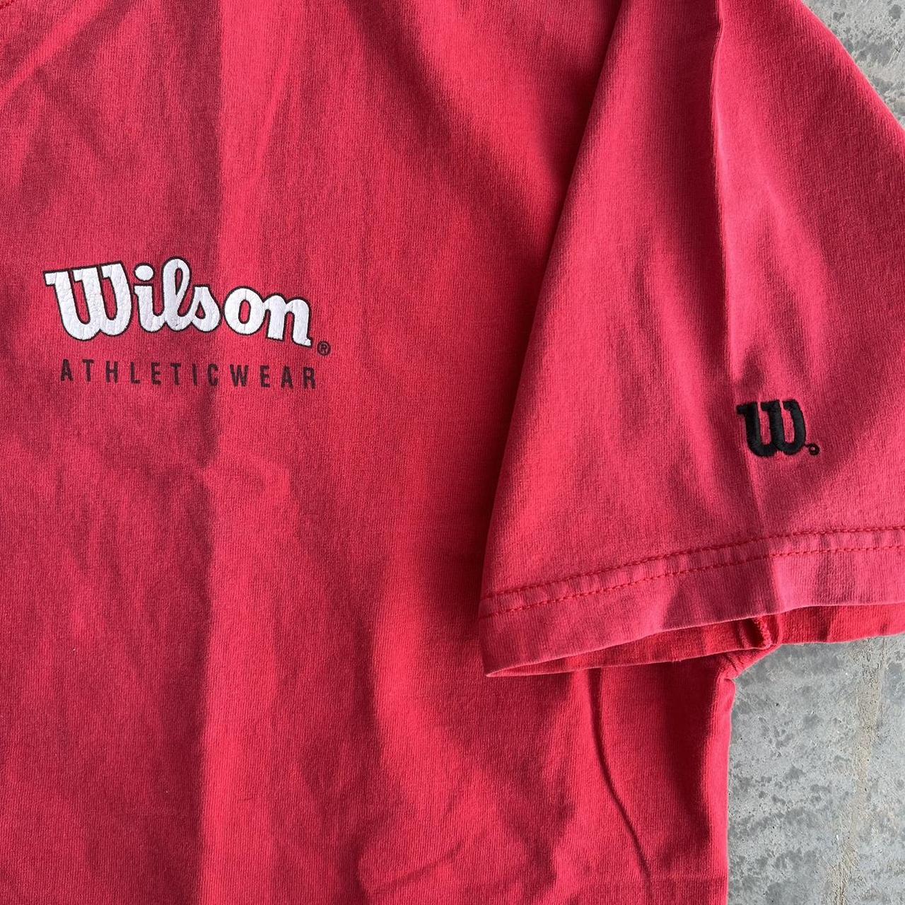 Vintage 90's Wilson Athletic Wear Red Faded - Depop