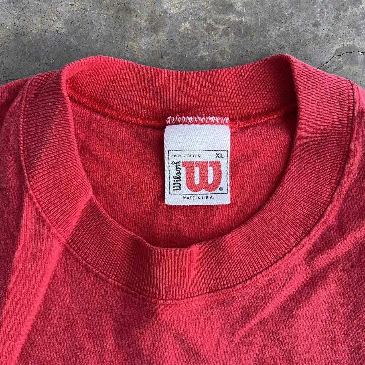 Vintage 90's Wilson Athletic Wear Red Faded - Depop