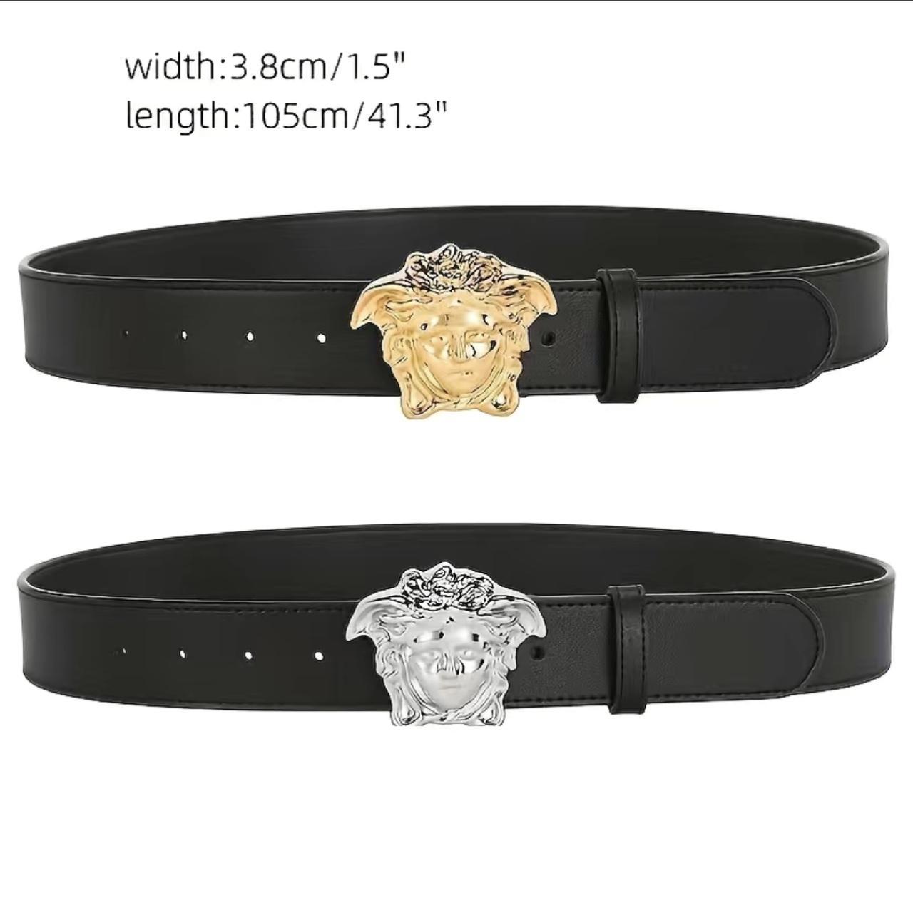 genuine leather versace belt men
