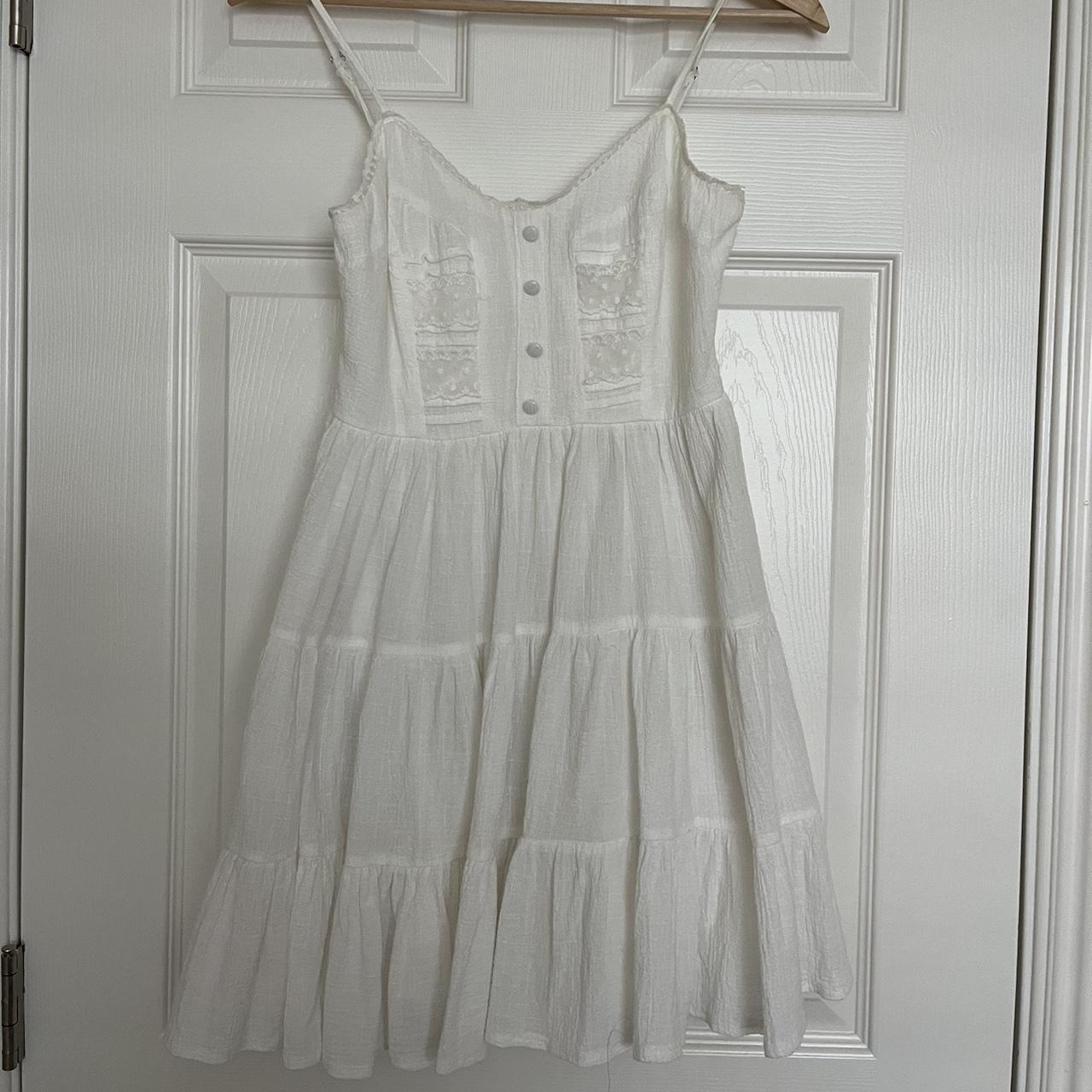 White Princess Polly Mini Dress Lace Detailing On Depop