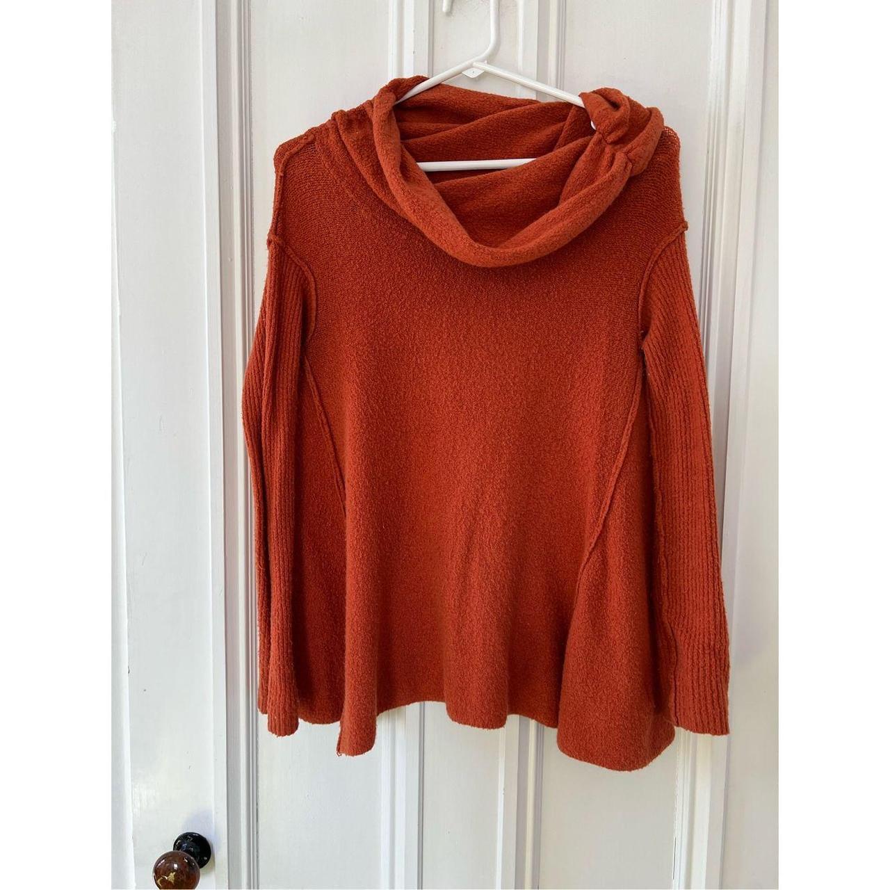 Orange cowl neck sweater best sale