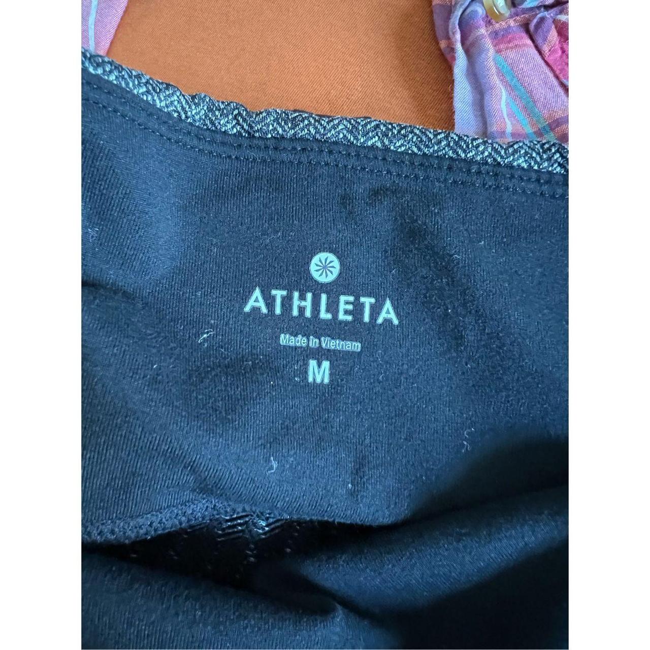 Athleta leggings black with zippers and tweed like - Depop